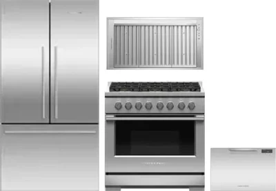 4 Piece Package Includes Refrigerator, Range, Hood And Dishwasher